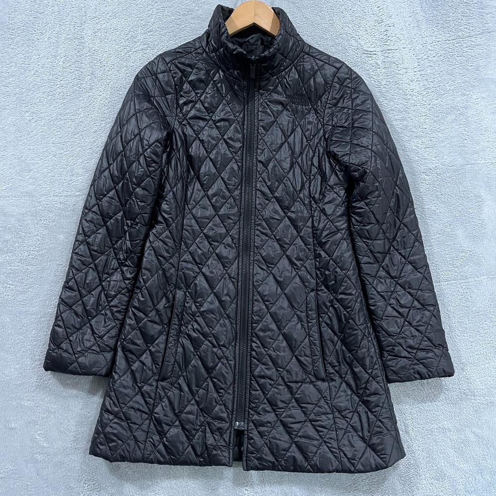The North Face Jacket Womens XS Primaloft Quilted Black Insulated Full Zip Black